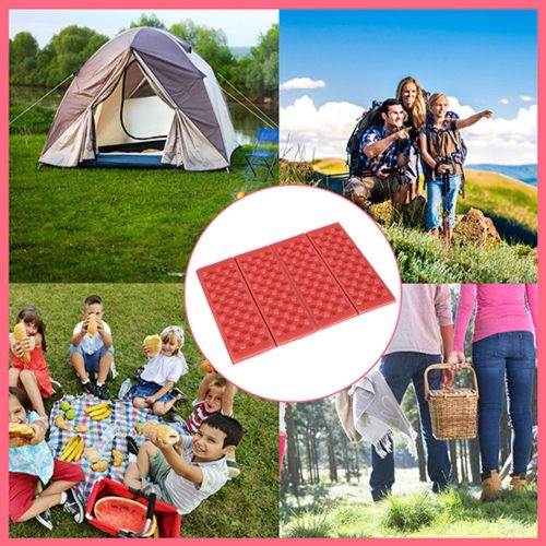 Foldable foam mat for tourists red seat pad