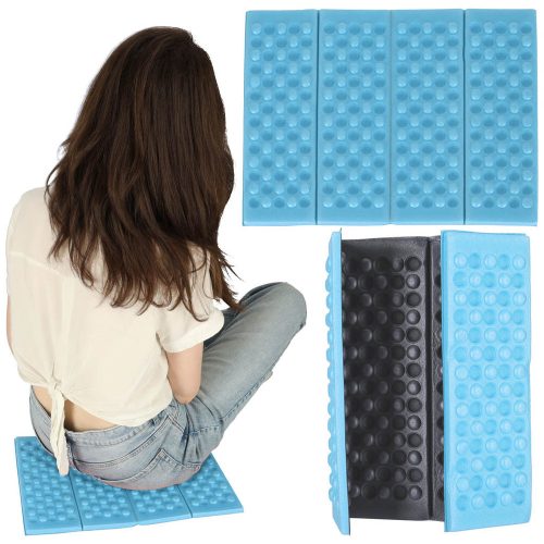 Foldable foam mat for tourist seating blue