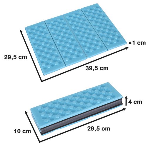 Foldable foam mat for tourist seating blue