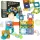 Luminous magnetic marble track with 49 pieces