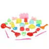 Sand accessories toy shapes shovels 28 pieces.