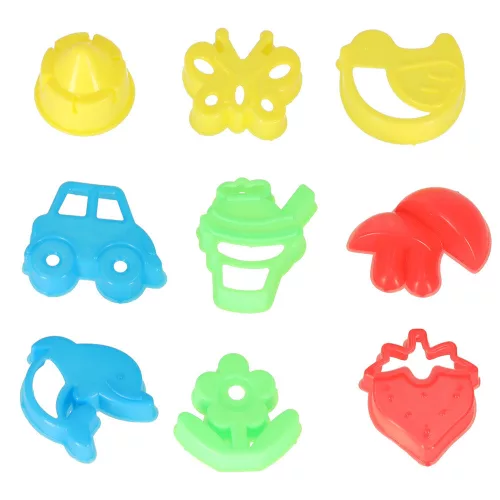 Sand accessories toy shapes shovels 28 pieces.