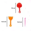 Sand accessories toy shapes shovels 28 pieces.