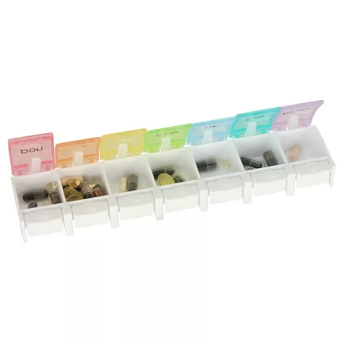 Weekly pill organizer container 7 days HU