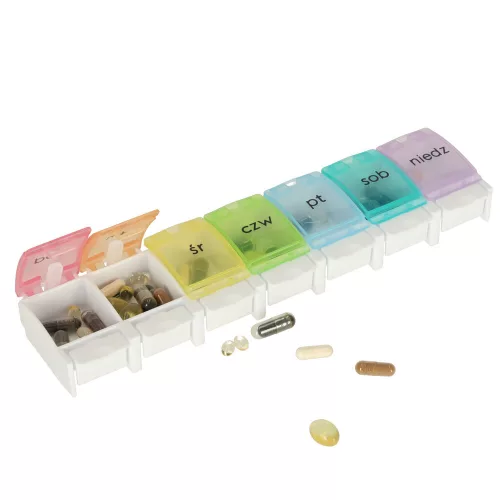 Weekly pill organizer container 7 days HU