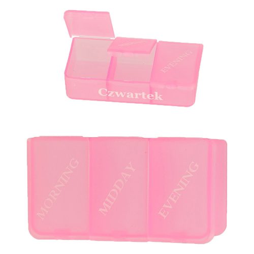 pill box organizer container weekly 7 days standing