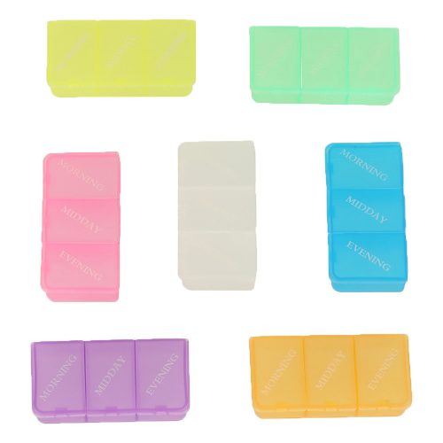 pill box organizer container weekly 7 days standing