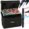 Double-sided alcohol felt-tip pens in case 120 + stand