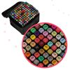 Double-sided alcohol felt-tip pens in case 120 + stand