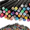 Double-sided alcohol felt-tip pens in case 120 + stand