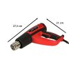 Electric heating torch with temperature control 0-600 degrees C air flow 300-500 l/min + 4 replaceable tips 1850W
