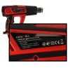 Electric heating torch with temperature control 0-600 degrees C air flow 300-500 l/min + 4 replaceable tips 1850W