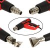 Electric heating torch with temperature control 0-600 degrees C air flow 300-500 l/min + 4 replaceable tips 1850W