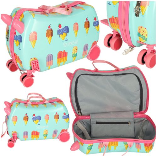 Children's travel case on wheels ice cream
