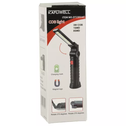 Workshop lamp USB COB magnetic rechargeable 1200 mAh 200 lm