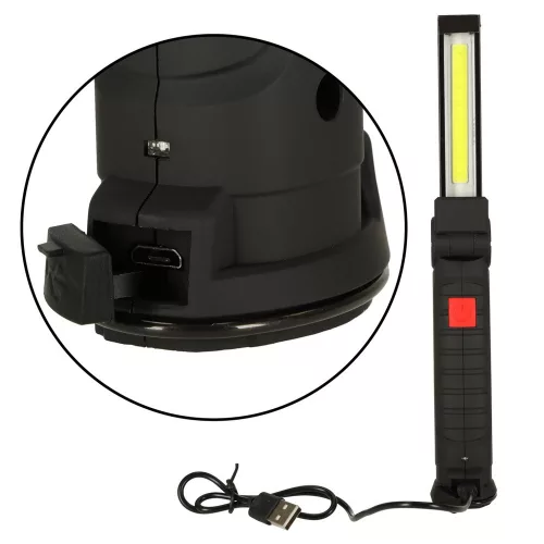 Workshop lamp USB COB magnetic rechargeable 1200 mAh 200 lm