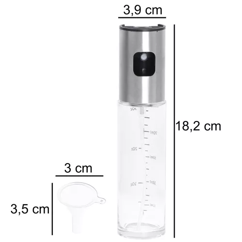 Oil dispenser nozzle with 100 ml scale