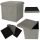 Foldable pouf with storage compartment gray 38x38x38cm