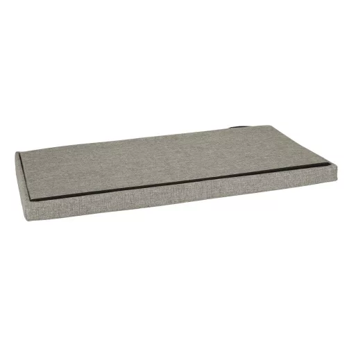 Folding pouf with storage compartment, gray large 76x38x38cm