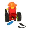 RC jumping, dancing tractor with sounds, red