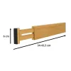 Drawer organizer adjustable bamboo separator 43x6x1.5cm 1 pc