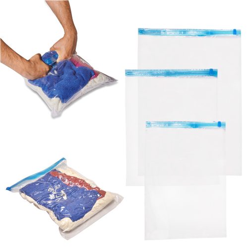 Vacuum packaging bags for clothes 9 pcs 3 sizes 35x50cm, 40x50cm, 50x70cm