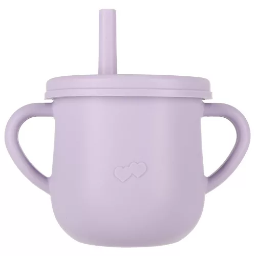 Children's silicone cutlery crab 9-piece set purple