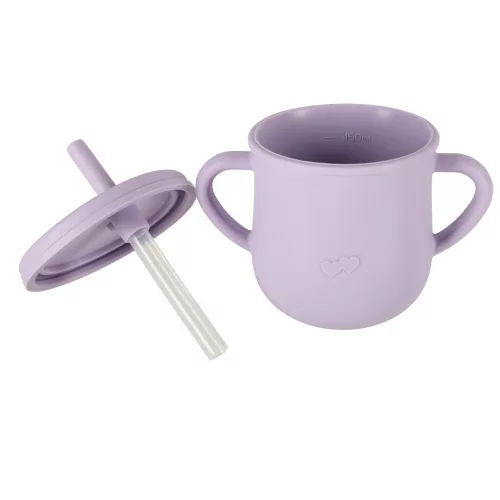 Children's silicone cutlery crab 9-piece set purple