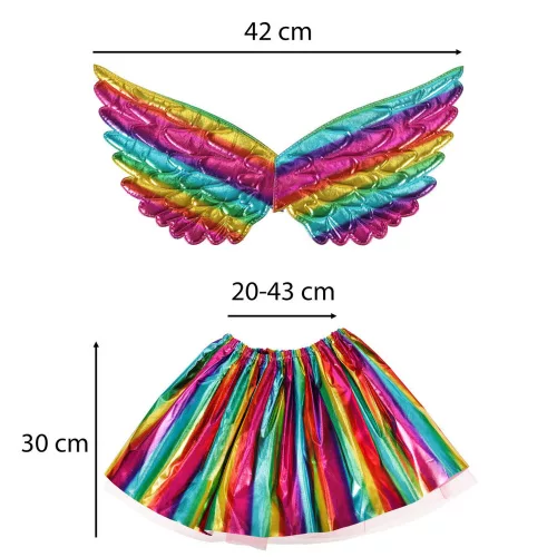 Unicorn costume skirt headband multicolor