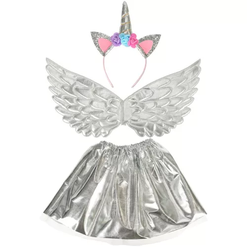 Unicorn costume skirt headband silver
