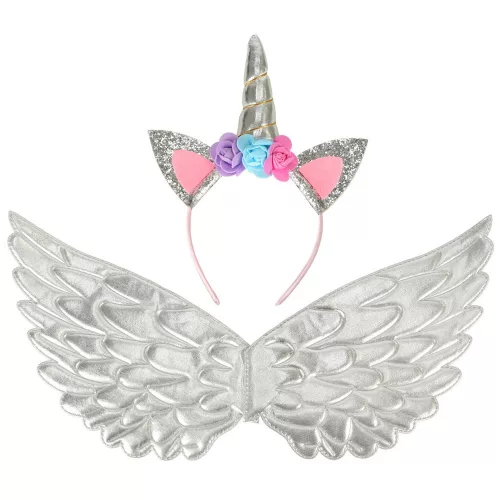 Unicorn costume skirt headband silver