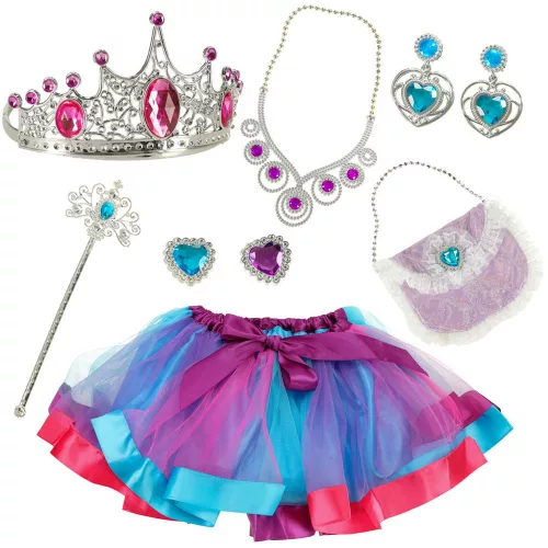 Costume Queen Princess Crown Bag 9 Items