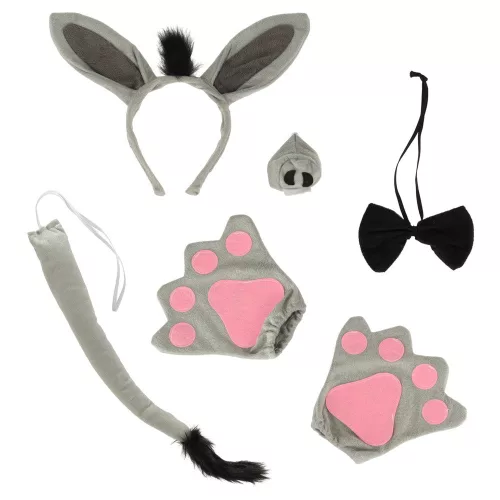 Carnival costume donkey skirt headband 7 items