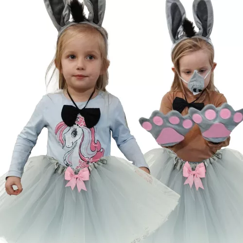 Carnival costume donkey skirt headband 7 items