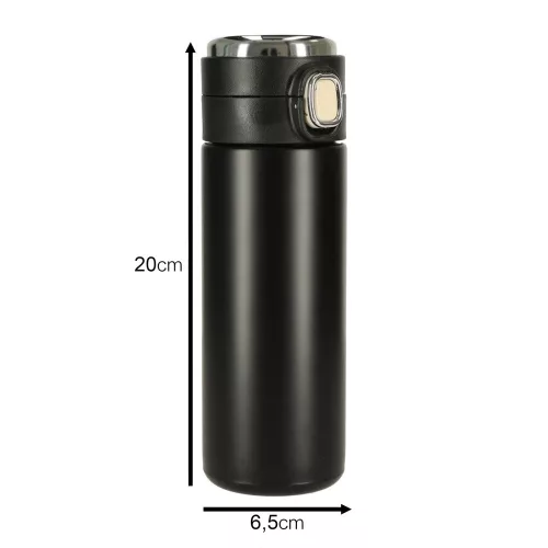 Thermal mug with spout LED thermos 420ml black