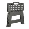 Non-slip folding stool 22cm dark grey