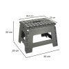 Non-slip folding stool 22cm dark grey