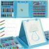 Plastic painting set in case 208 pcs. blue