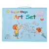 Plastic painting set in case 208 pcs. blue