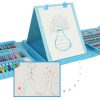 Plastic painting set in case 208 pcs. blue