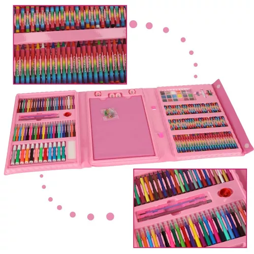 Plastic painting set in case 208el pink