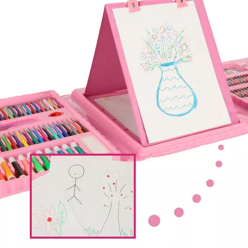 Plastic painting set in case 208el pink