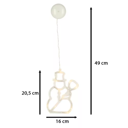 LED hanging lamp Christmas decoration snowman 49cm 10 LEDs