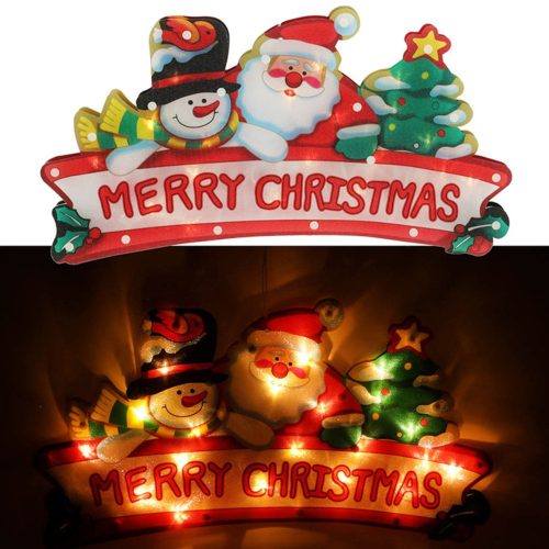 LED karácsonyi függőlámpák, Merry Christmas dekoráció, 45 cm
