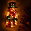 LED függőlámpa karácsonyfadísz hóember 45cm