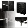 Fabric folding wardrobe textile wardrobe XXL black