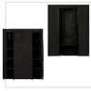 Fabric folding wardrobe textile wardrobe XXL black