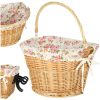 Wicker basket bicycle front basket for wicker flower insert