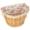 Wicker basket bicycle front basket for wicker flower insert
