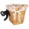 Wicker basket bicycle front basket for wicker flower insert